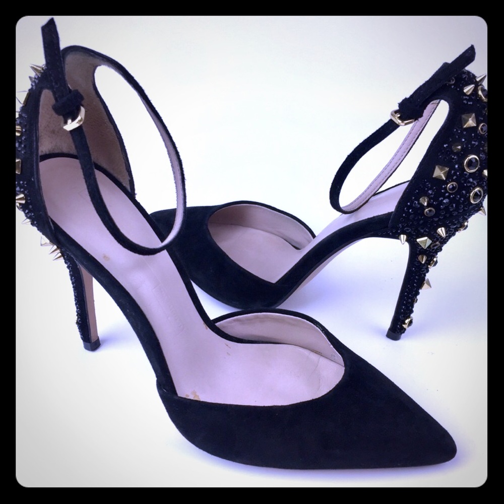 Zara Suede pointed toe heels